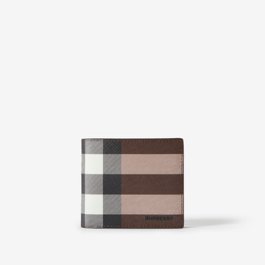 BURBERRY Check and Leather Bifold Wallet image 3
