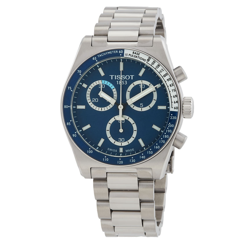TISSOT PR516 Chronograph Quartz Blue Dial Men's Watch image 0