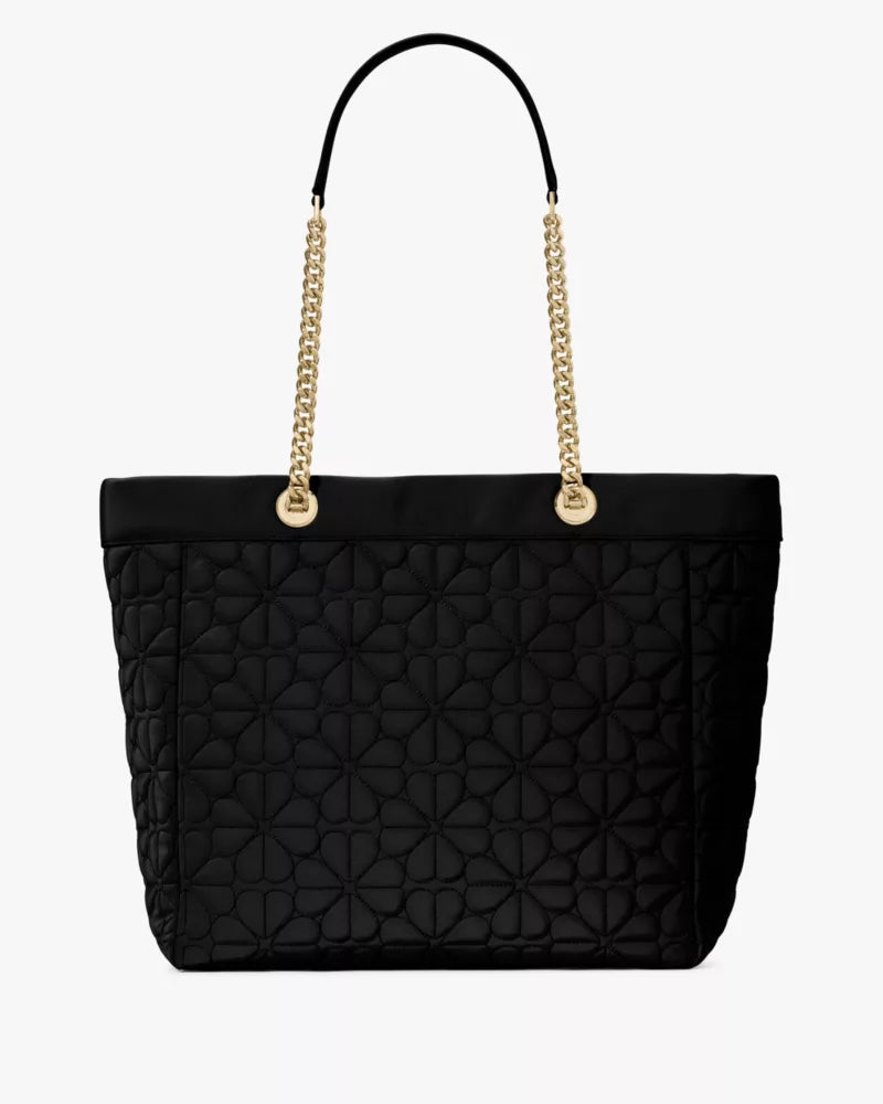 KATE SPADE Spade Flower Quilted Fabric Medium Tote - Black image 2