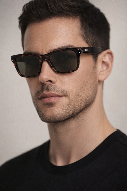 FERRAGAMO Brown Rectangular Men's Sunglasses image 0