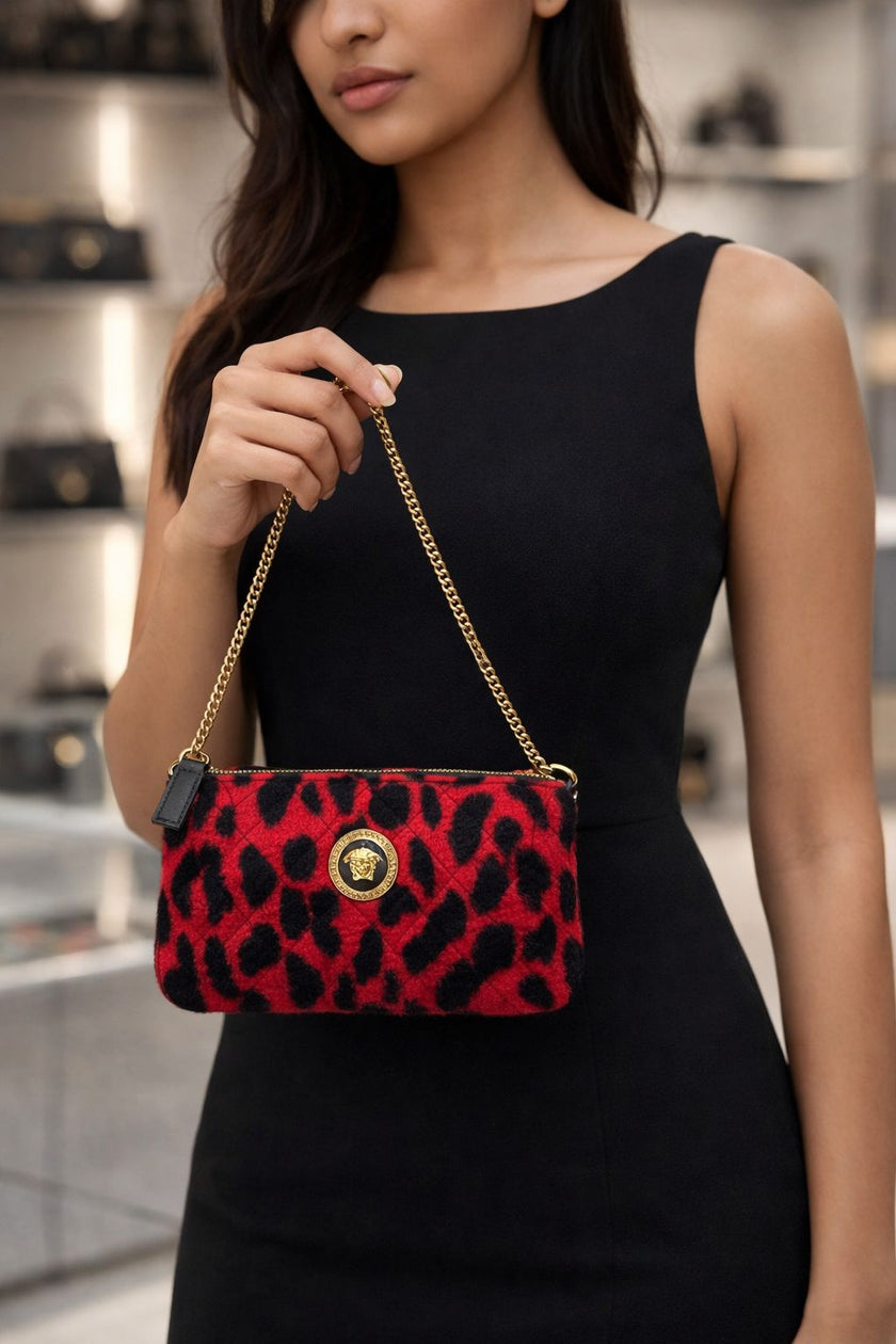 VERSACE Medusa Quilted Leather Shoulder Bag image 0