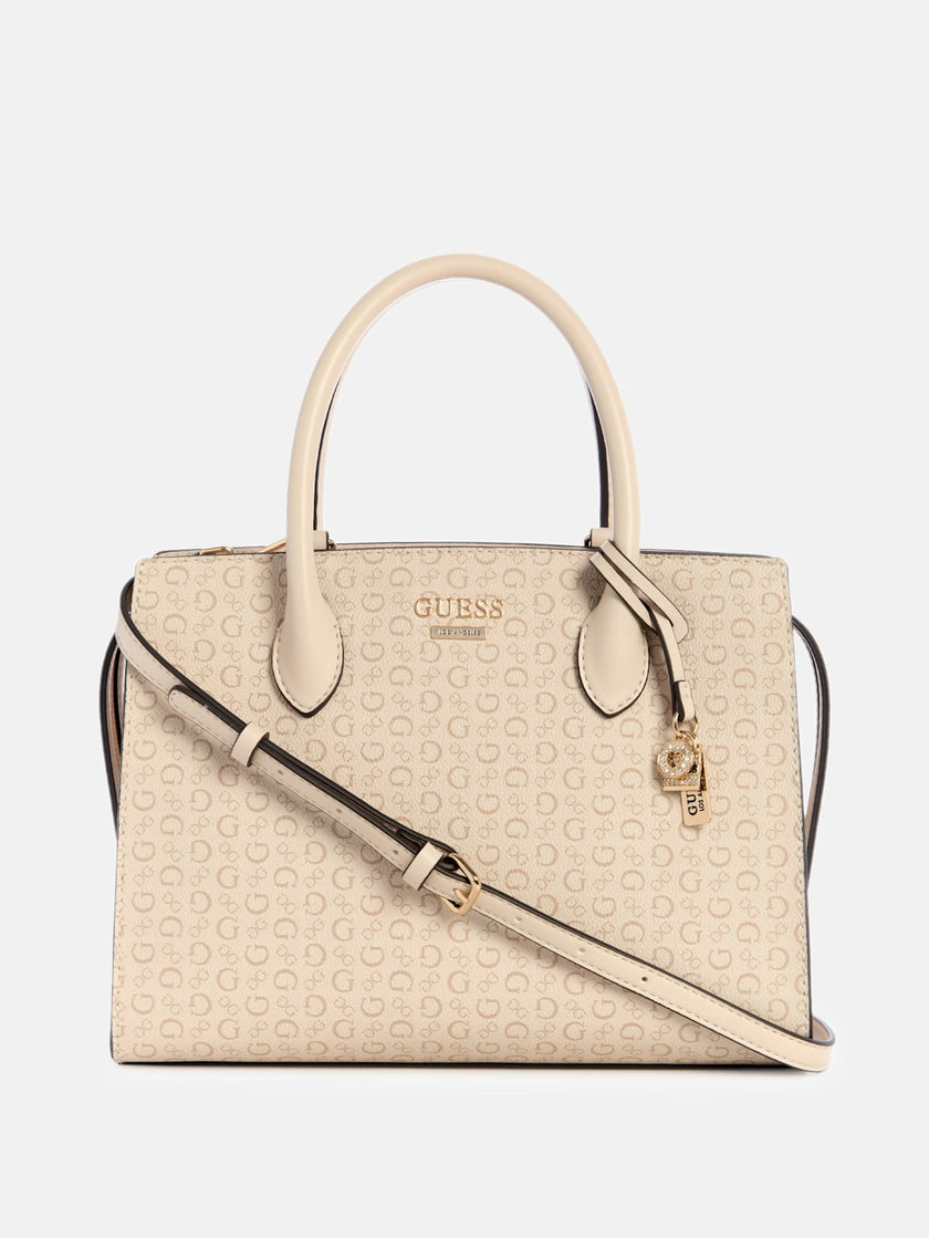 Guess Beryln Logo Large Satchel - Neutral image 0