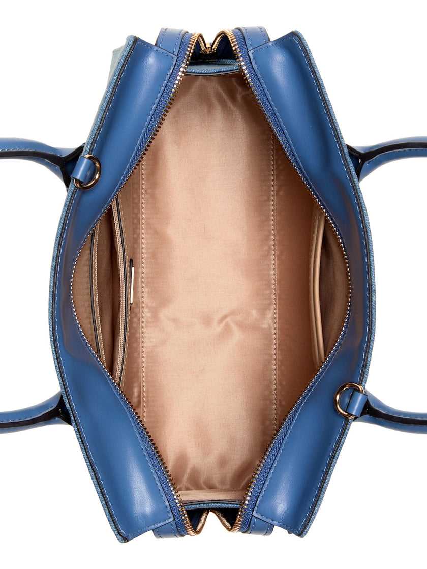 Guess Beryln Denim Large Satchel - Blue image 2