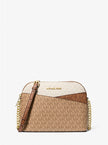 [AT DELHI]  MICHAEL KORS  Jet Set Travel Medium Color-Block Signature Logo Crossbody Bag - Camel Mlt image 2
