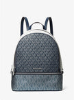 MICHAEL KORS Rhea Medium Metallic Signature Logo Backpack image 0