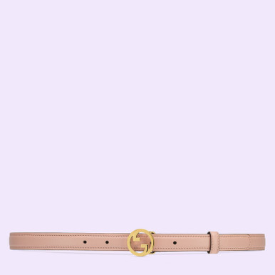 GUCCI Blondie thin Light Pink Leather Belt image 2