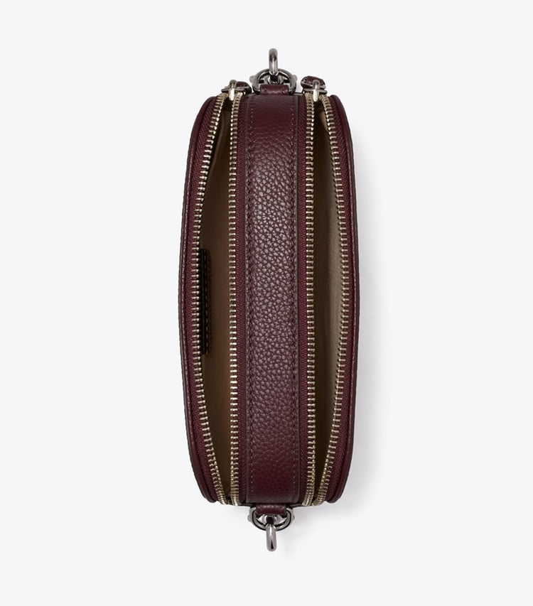 TORY BURCH Mini Miller Denim Crossbody Bag - Dark carmine image 3