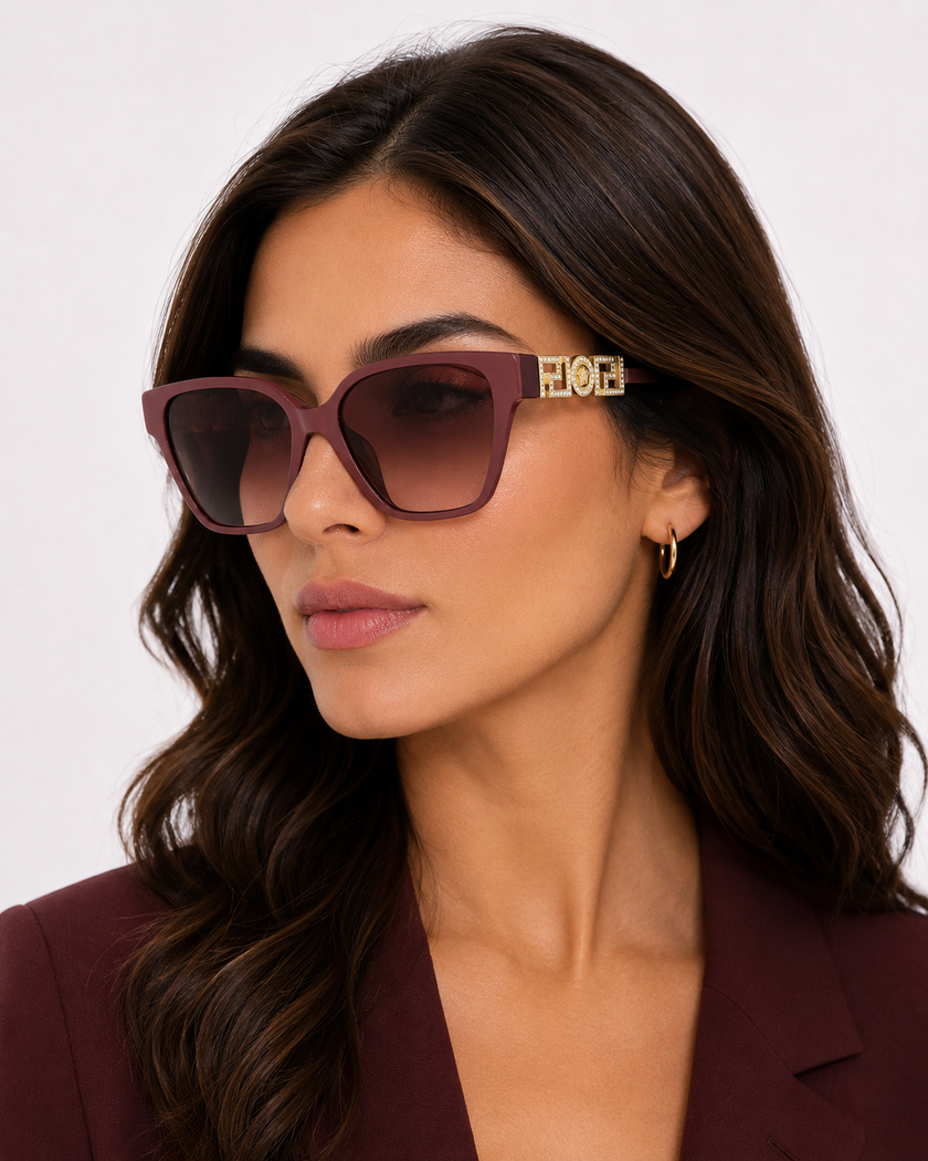 VERSACE Pink Gradient Butterfly Ladies Sunglasses