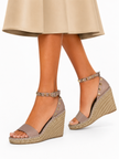 GUCCI Leather Studded Accents Espadrilles