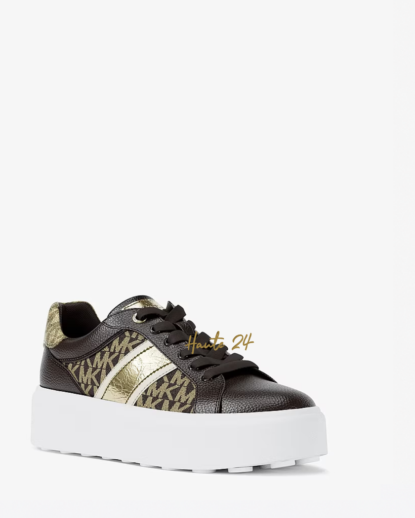MICHAEL KORS Romey Signature Logo Stripe Platform Sneaker