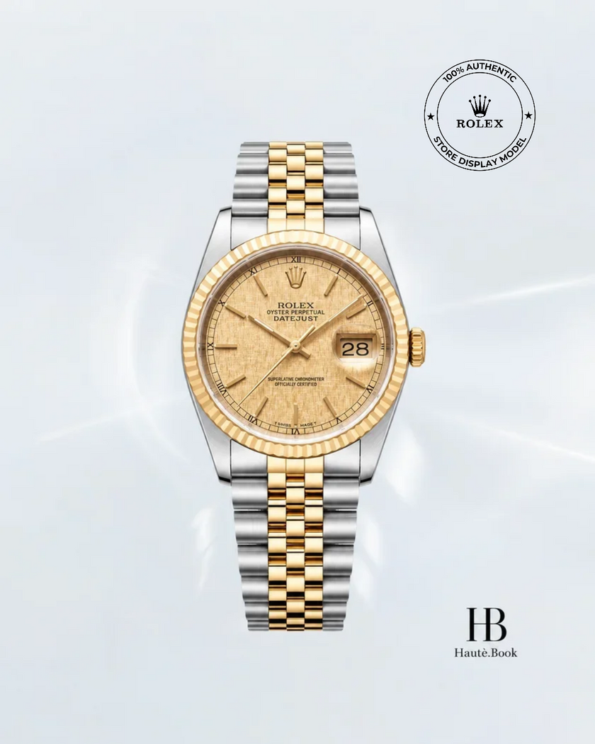 [Store Display] ROLEX Datejust Linen Dial Oyster Stainless Steel 36mm
