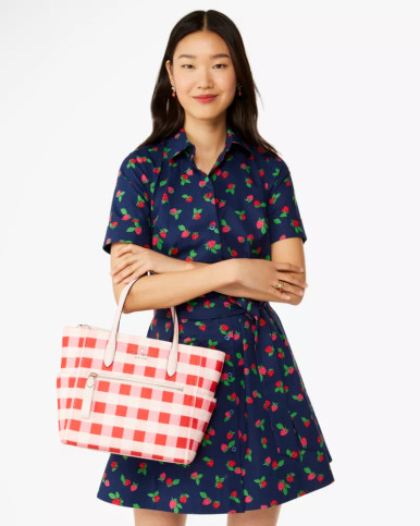KATE SPADE  Chelsea Gingham Medium Satchel image 2
