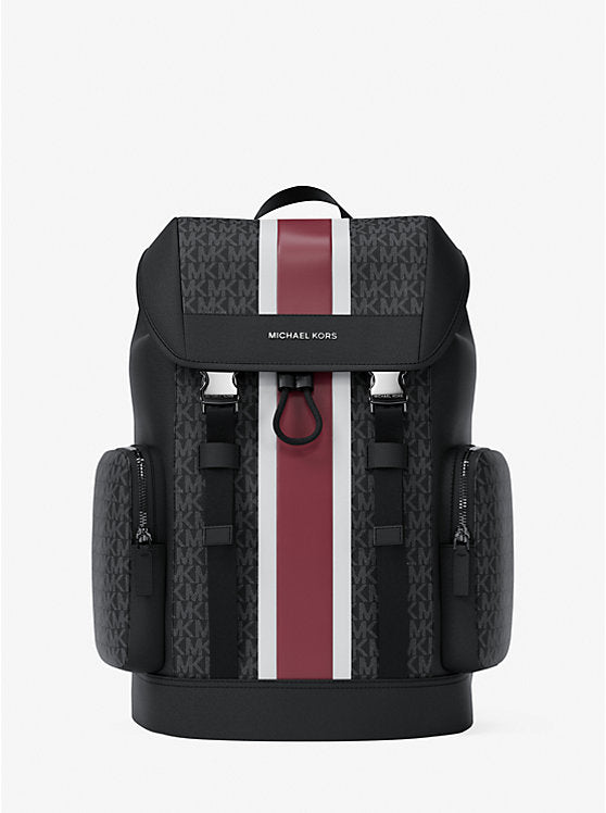 MICHAEL KORS Cooper Medium Striped Signature Logo City Backpack image 0
