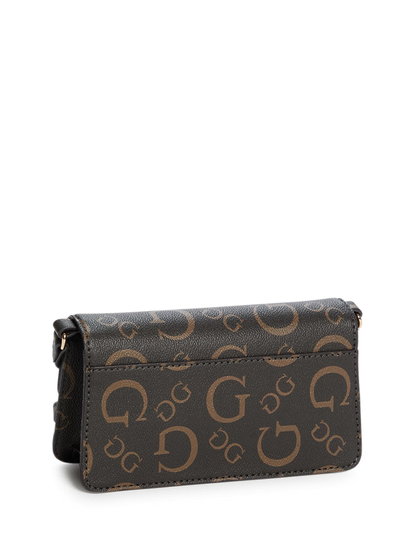 Guess Eldoria Enlarged Logo Mini Crossbody - Brown image 2