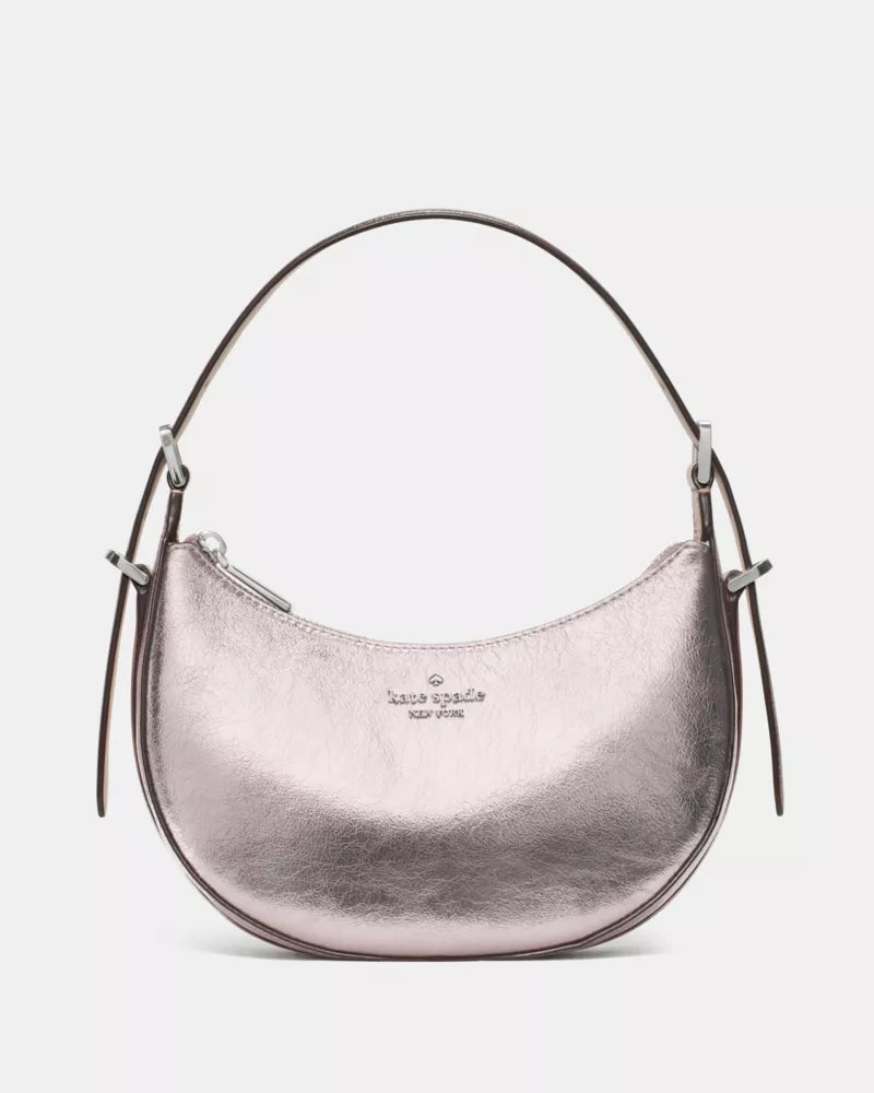 KATE SPADE Nova Crinkle Metallic Small Crescent Shoulder Bag image 0