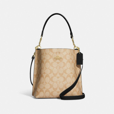 COACH Mollie Bucket Bag 22 In Signature Canvas image 3