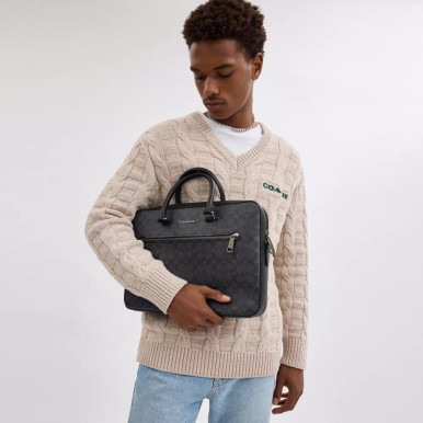COACH Ethan Slim Brief In Signature Canvas image 5