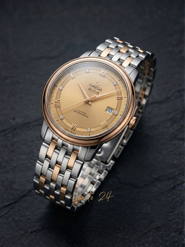 OMEGA  De Ville Prestige 39.5mm Automatic Chronometer Diamond Men's Watch Item No. 424.20.40.20.58.001 image 0