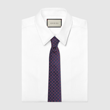 GUCCI Gg Silk Jacquard Tie image 0