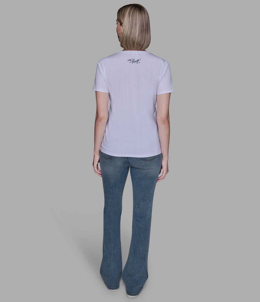 KARL LAGERFELD Eiffel Tower Bow Tee (Arriving In Delhi) image 2