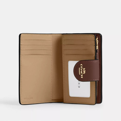 COACH  Medium Corner Zip Wallet In Signature Canvas image 1