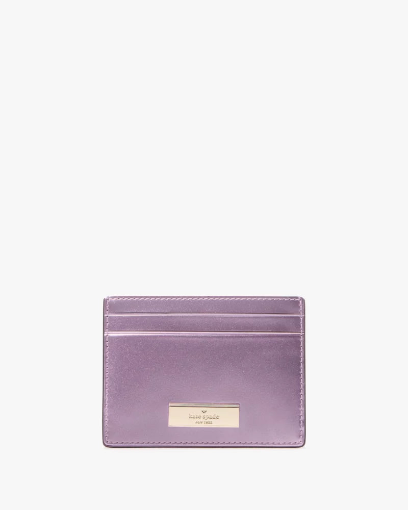 KATE SPADE Kenzie Boxed Glitter Small Cardholder - Quartz Pink image 1
