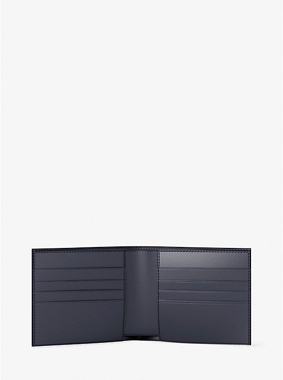 MICHAEL KORS Pebbled Leather Billfold Wallet and Signature Logo Card Case Gift Set - Admrl/plblue image 1