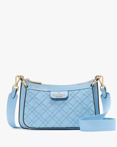 KATE SPADE Duet Woven Leather Crossbody image 3