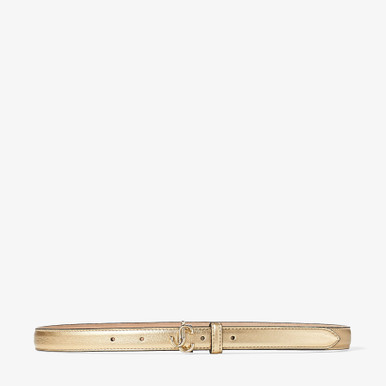 JIMMY CHOO Mini Helina Metallic Nappa Leather Belt - Gold image 3