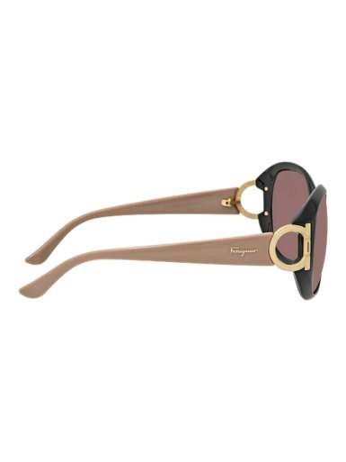 SALVATORE FERRAGAMO Brown  Gradient Oval Sunglasses image 1