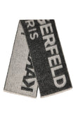 KARL LAGERFELD Logo Fluffy Blanket Scarf - Black (Arriving In Delhi) image 1