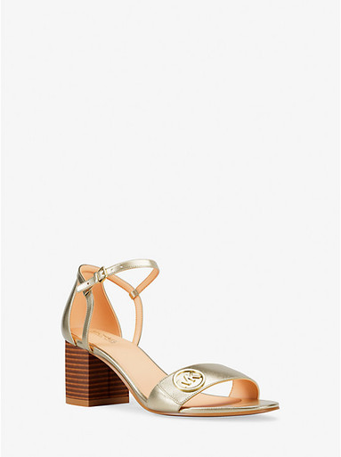 MICHAEL KORS Hannah Metallic Block Heel Sandal image 2