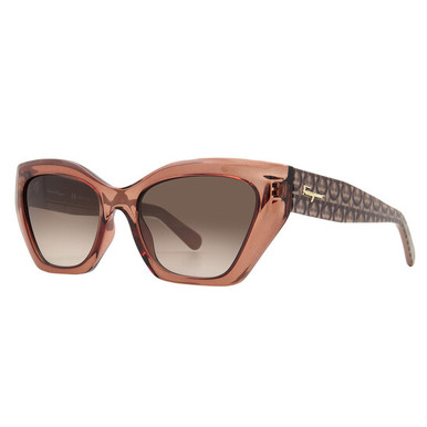 SALVATORE FERRAGAMO Brown Gradient Cat Eye Ladies Sunglasses image 1