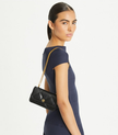 TORY BURCH Mini Kira Diamond Quilt Flap Bag - Black image 0