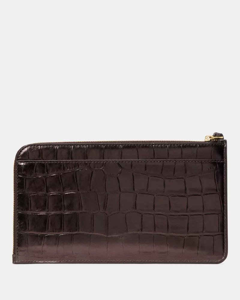KATE SPADE Lucy Croc Embossed Medium L-Zip Wristlet (Arriving In Delhi) image 1