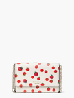KATE SPADE  Spencer Tomato Dot Embellished Flap Chain Wallet image 4