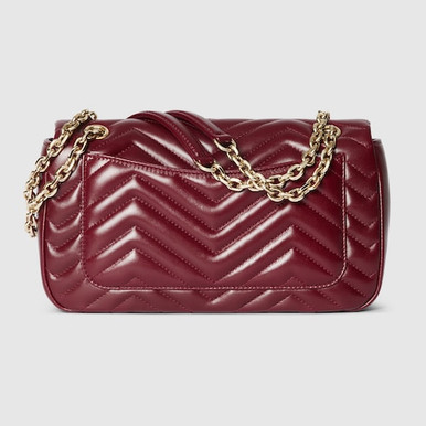 GUCCI GG Marmont Medium Shoulder Bag - Rosso Ancora Red image 2
