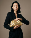 [AT DELHI] BOTTEGA VENETA Pouch Clutch Bag Gold image 0