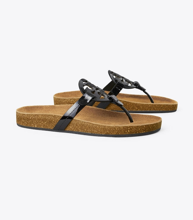 [AT DELHI] Miller Cloud Sandal - Perfect Black / Natural image 0