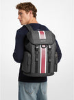 MICHAEL KORS Cooper Medium Striped Signature Logo City Backpack image 1