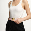 TORY BURCH Women's Reversible Logo Leather Belt (@Delhi Studio) image 0