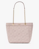 KATE SPADE Spade Flower Quilted Fabric Medium Tote - Cozy Grey image