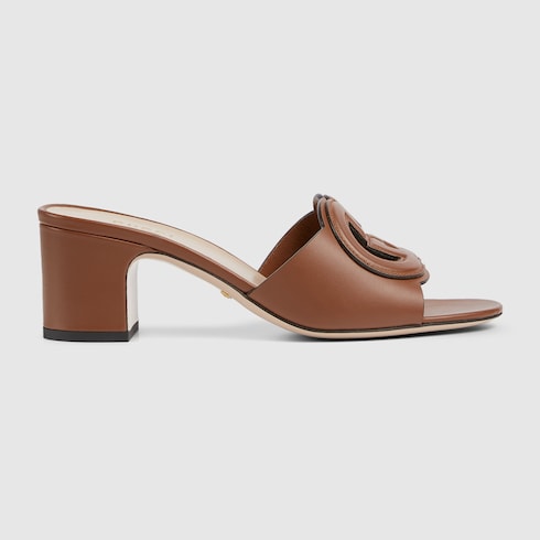 GUCCI Women's GG Pattern Mules - Brown image 4