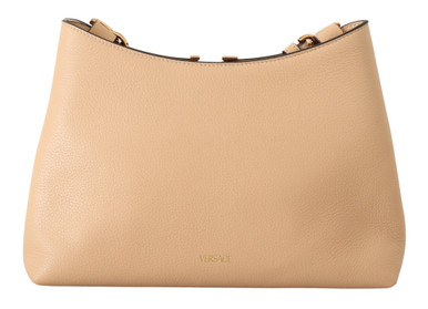 VERSACE Calf Leather Small Hobo Shoulder bag - Beige image 3