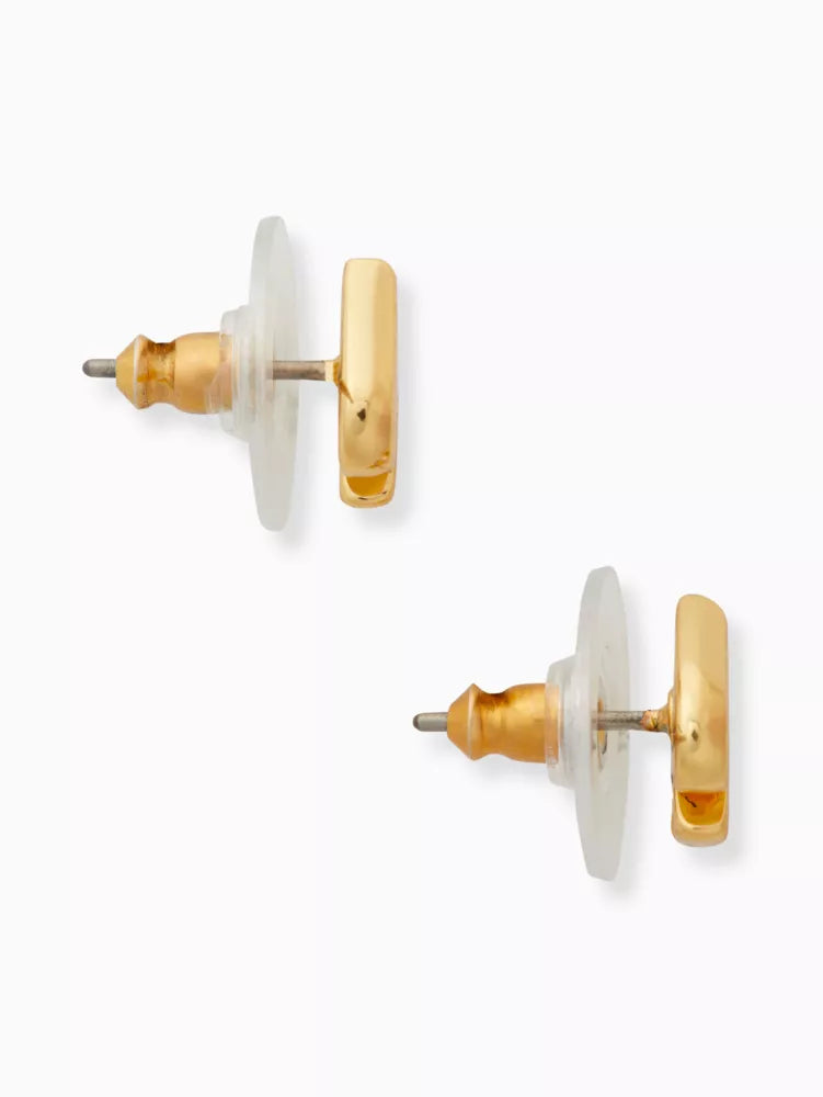 KATE SPADE  Everyday Spade Enamel Studs - White image 2