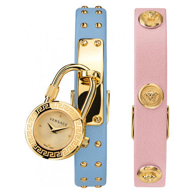 VERSACE Medusa Lock Icon Quartz Ladies Watch -  Pink  Blue (Arriving In Delhi) image 0