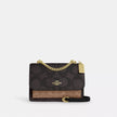 COACH Klare Crossbody Bag In Blocked Signature Canvas - Gold/Walnut/Tan image 0