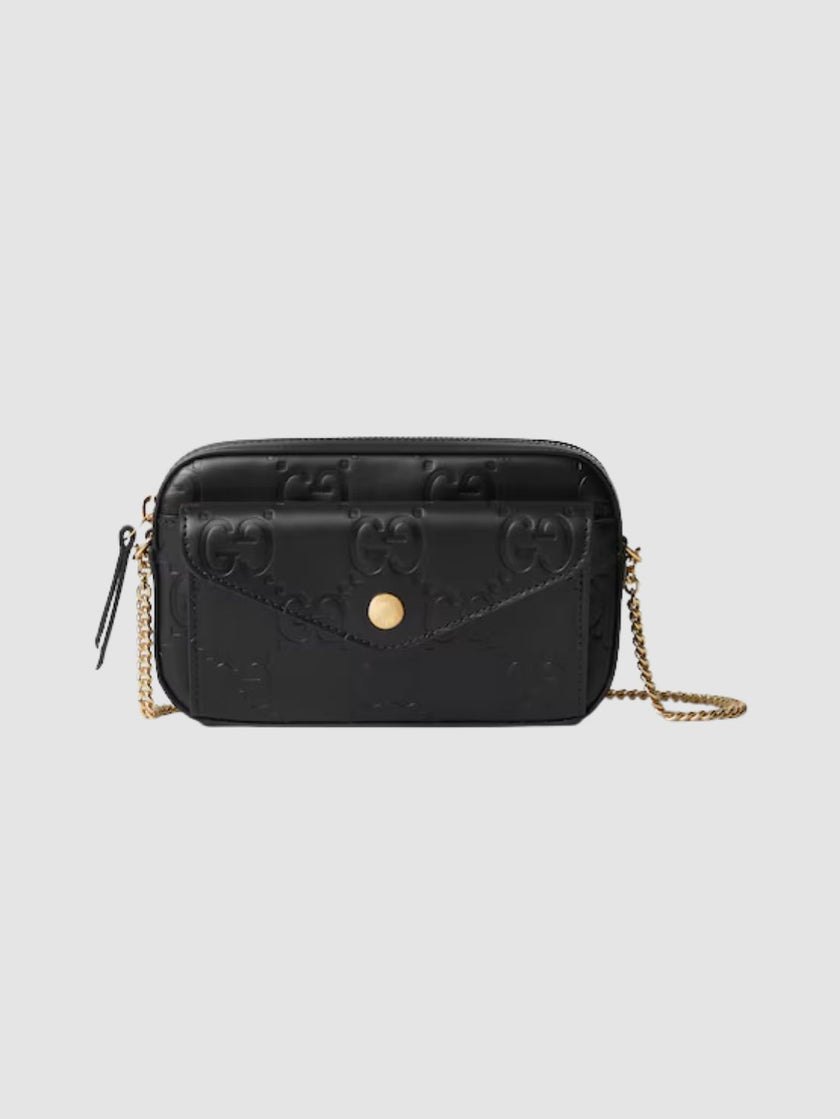 GUCCI GG Super Mint Shoulder Bag - Black image 0