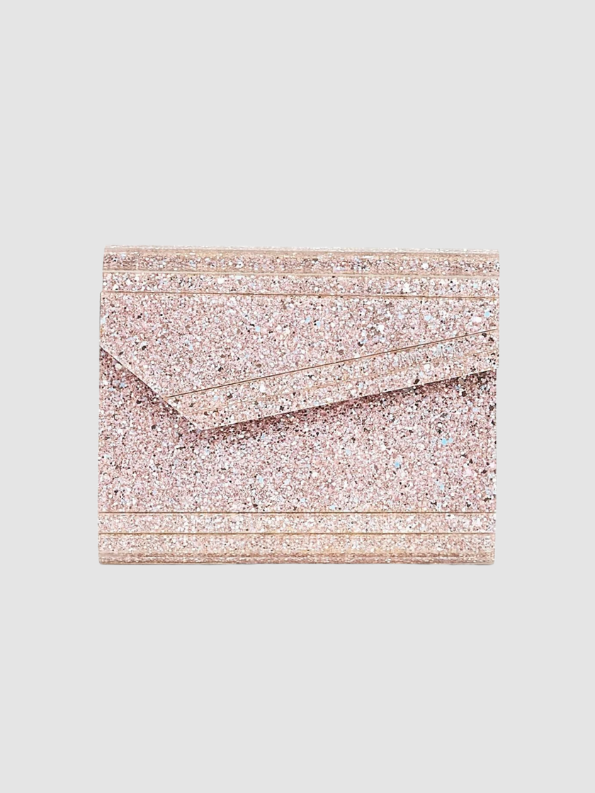 JIMMY CHOO Candy Coarse Glitter Clutch Bag image 0