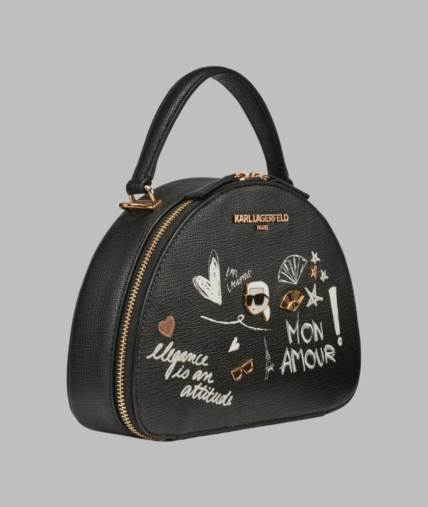 KARL LAGERFELD Bellamy Crossbody With Cate Pins - Black image 1